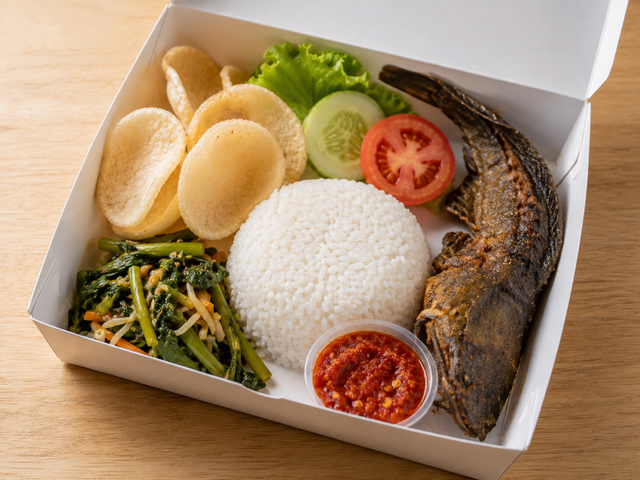 Nasi Lele Sambel Lalap