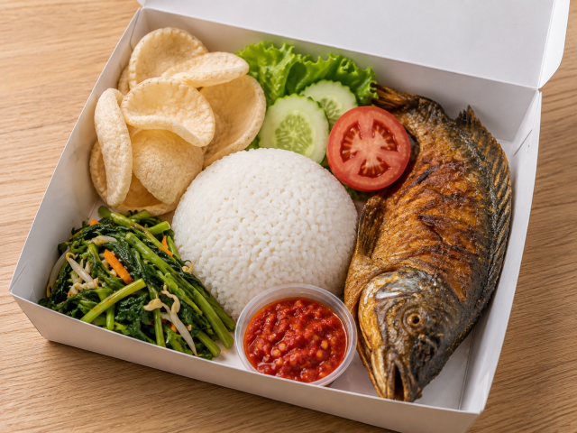 Nasi Ikan Sambel Lalap